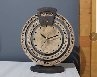 wooden modern desk clock, gift for mom, christmas gift, gift for dad, birthday gift, house gift, gift for newlywed couple