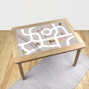 Ikea Vinyl Decal Happy Magic World by Day - IKEA Flisat table sticker - Removable Decals