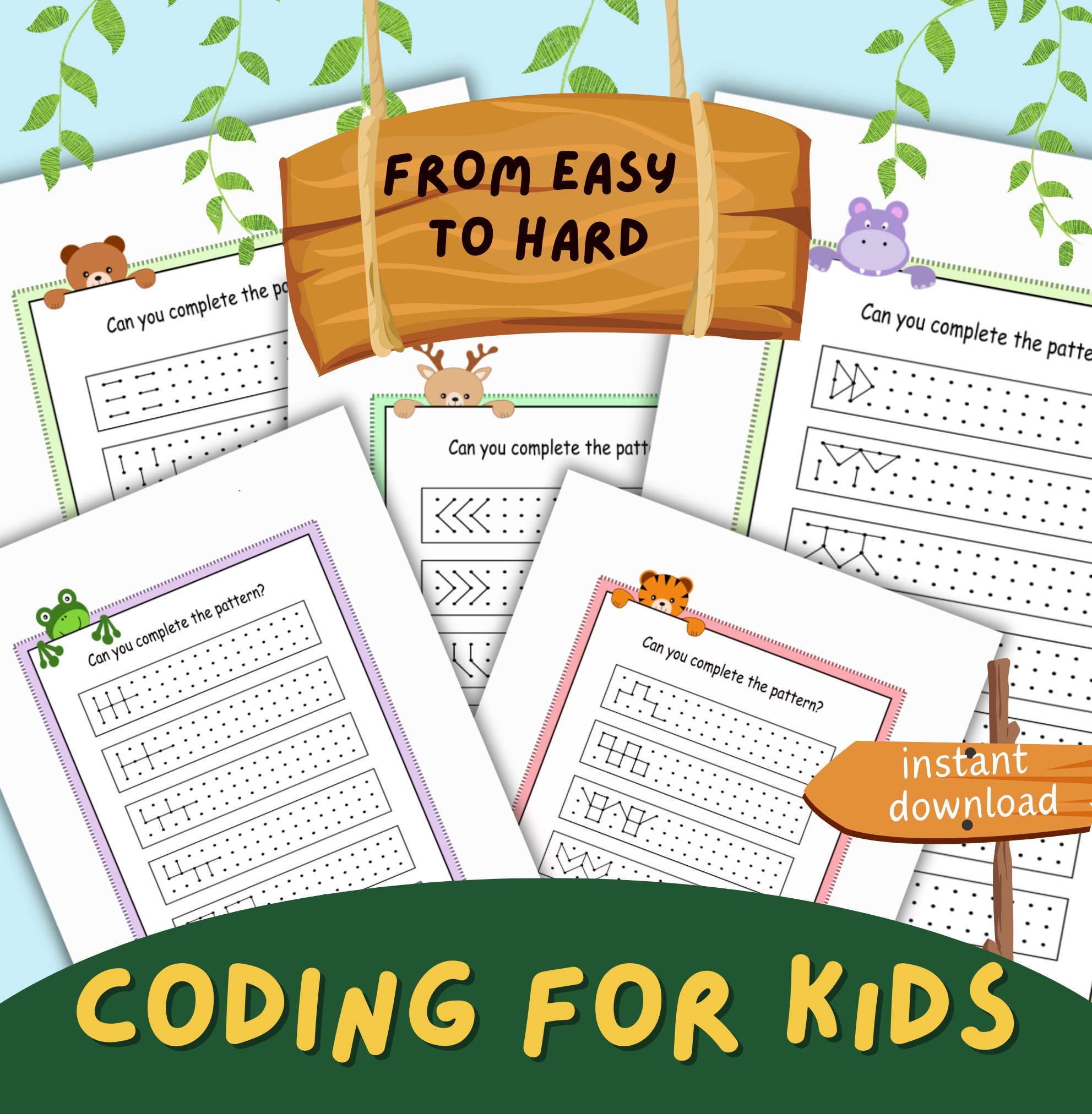 Introducing Coding, Coding for Kids, Coding Worksheets, Visual ...
