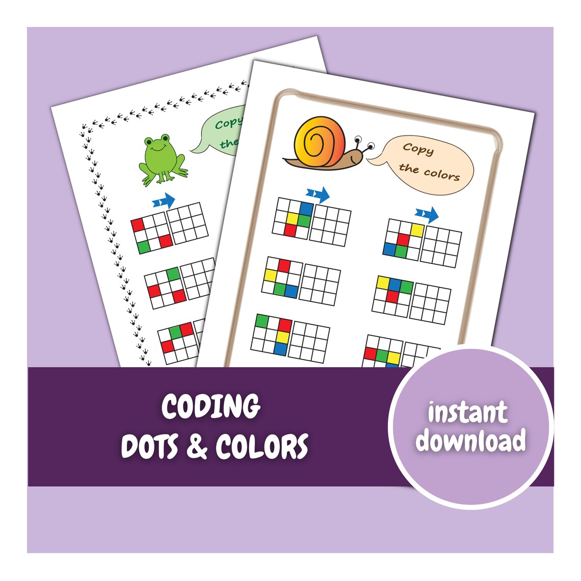 Introducing Coding, Coding for Kids, Copying the Dots and Colors ...