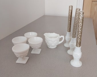 Milk glass bundle