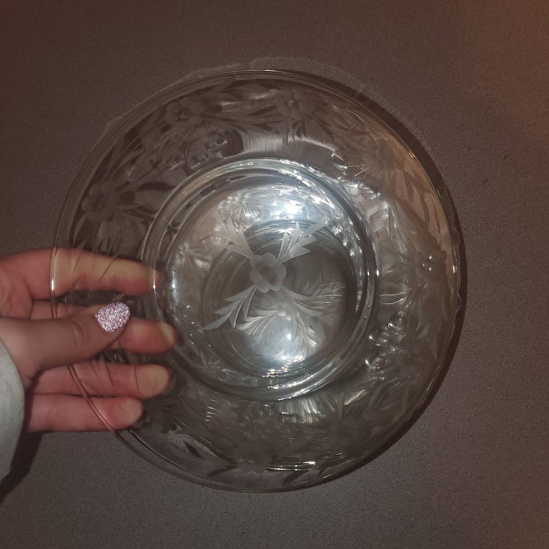 Vintage Cut Glass Plates Etsy