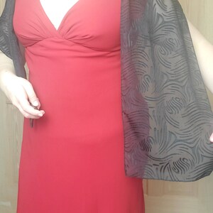Vintage raised velvet scarf