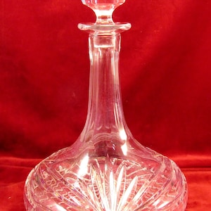 VTG Marquis by Waterford Cut Crystal Ships Large Decanter with Stopper Signed 11&quot;