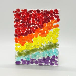 Decorative Rainbow Glass Candle Holder