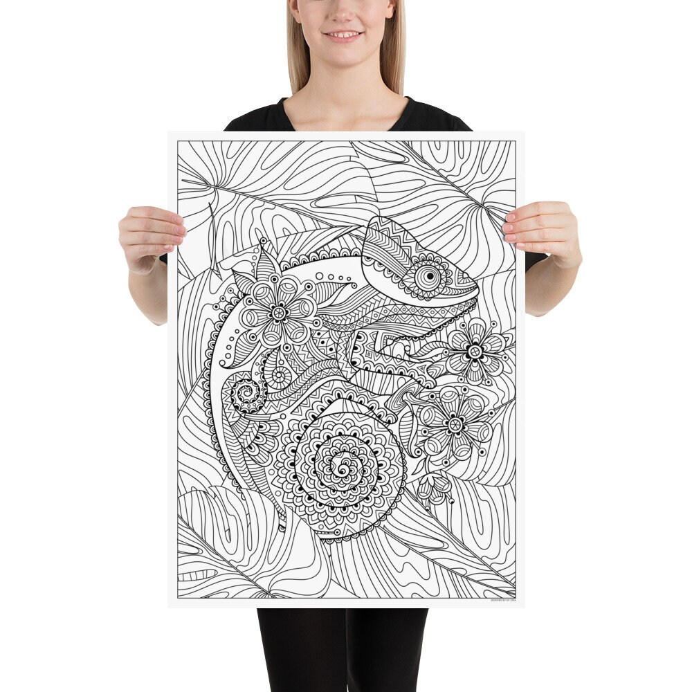 Giant Coloring Posters for Kids, Adults Mandala Elephant Poster Great for  Family Time, Senior Care Facilities, Schools, Group Activities 