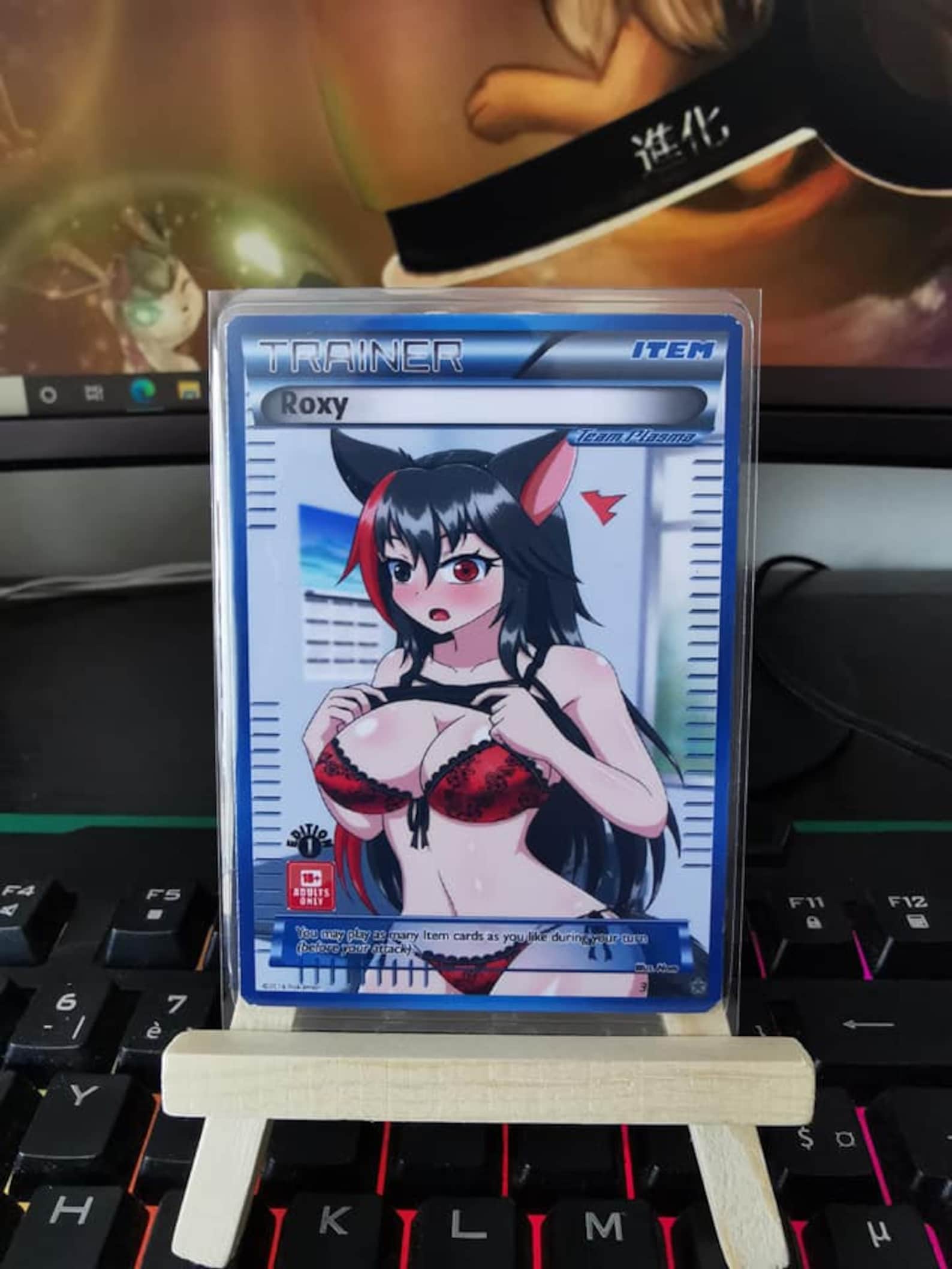 Card Carte Custom Pokemon Trainer Sexy Roxy Etsy