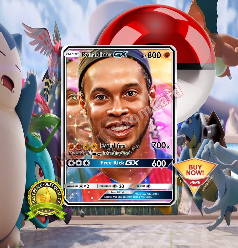 Karte / Carte / Custom Pokemon Full Art GX Ronaldinho Etsy Österreich