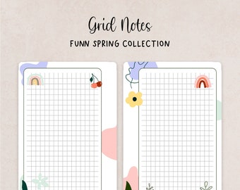 POCKET SIZE - Fun Spring Collection | Weekly Planner and Grid Notes