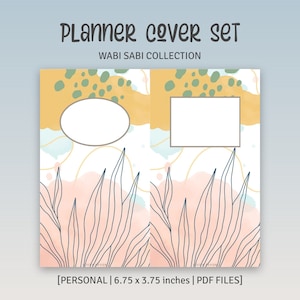 PERSONAL SIZE - Wabi Sabi Collection | Planner Cover Dashboard Set, 6 Styles
