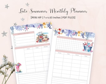 MINI HAPPY PLANNER - Late Summer Monthly Planner