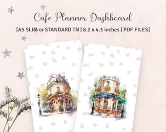 A5 SLIM SIZE - Café Dashboard/Cover Set