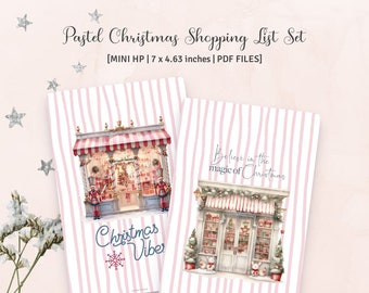 MINI HAPPY PLANNER - Pastel Christmas Shopping List Set