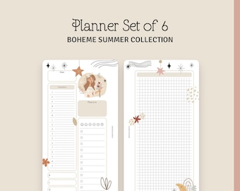 Boheme Summer A5 Slim Planner: Weekly, Daily, Monthly (PDF)