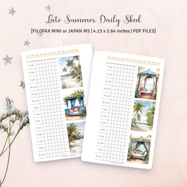 FILOFAX MINI - Late Summer Daily Schedule Planner