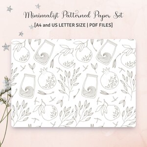 A4 e US LETTER - Painel para impressão em estilo minimalista ou papel de design