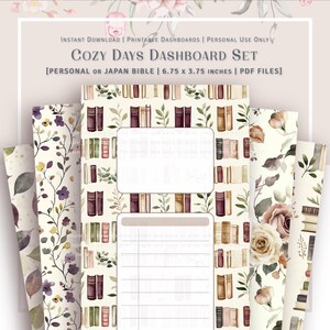 PERSONAL or BIBLE SIZE - Cozy Days Planner Dashboard Set of 10