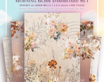 POCKET SIZE - Morning Bliss Planner Dashboard Cover Set