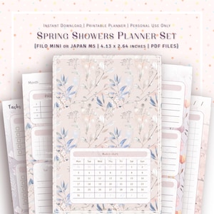 FILOFAX MINI - Spring Showers Planner Set - MARCH 2025