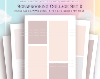 PERSONAL SIZE - Scrapbooking Collage Template Set No. 2
