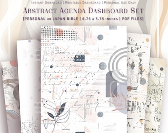 PERSONAL SIZE - Abstract Agenda Planner Dashboard Set