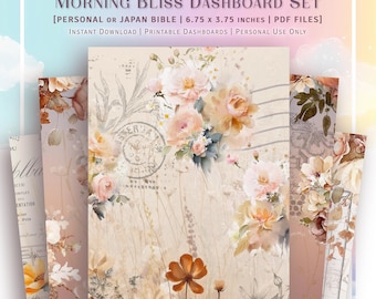 PERSONAL SIZE - Morning Bliss Planner Dashboard Cover Set