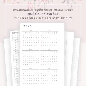 FILOFAX MINI - Minimalist 2026 Calendar Set
