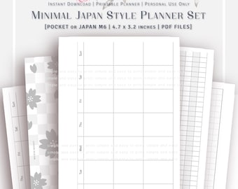 POCKET SIZE - Minimal Japan Style Planner Set for the Lefties