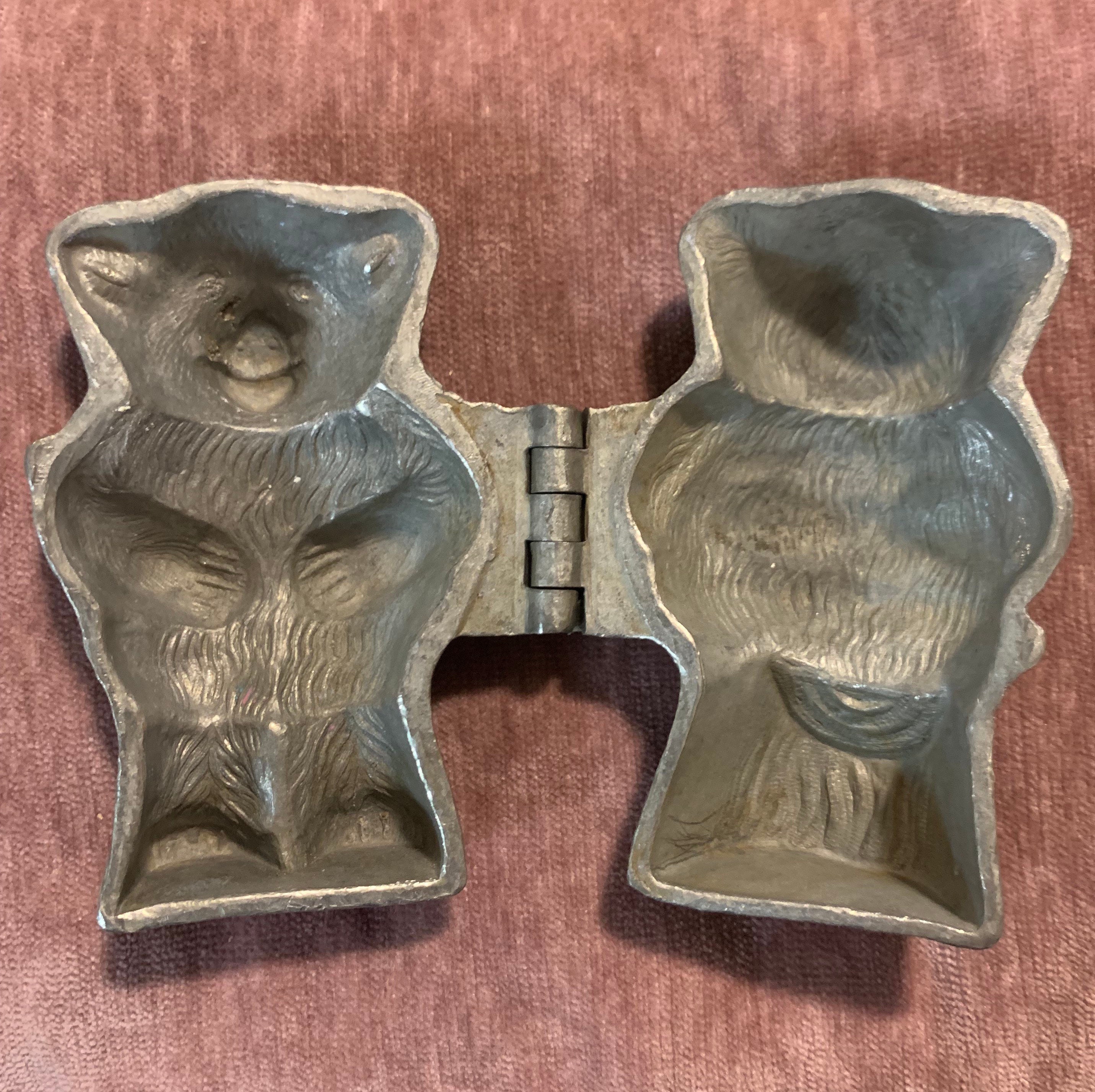 Antique Pewter Chocolate Ice Cream Mold Bear 611 Etsy