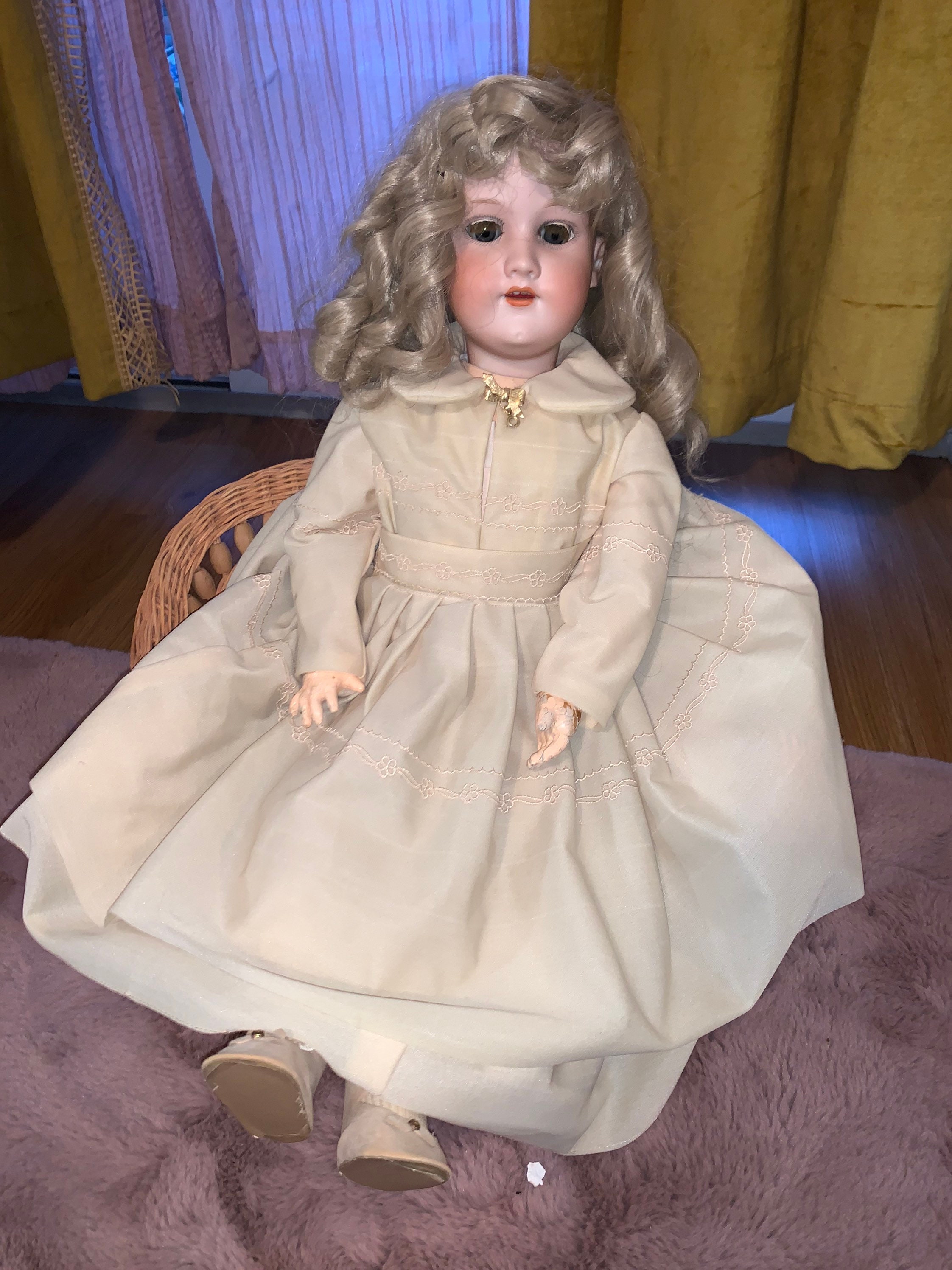 Beautiful Early German Bisque Doll with Expressive Features