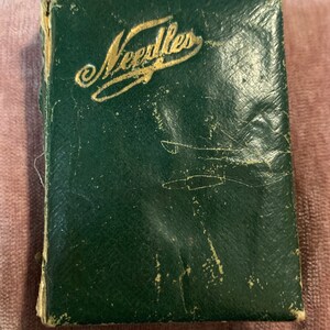 Antique Crowleys Needle-book with needles - made in England/antique sewing gift