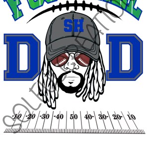 Football Dad PNG Afroamericano