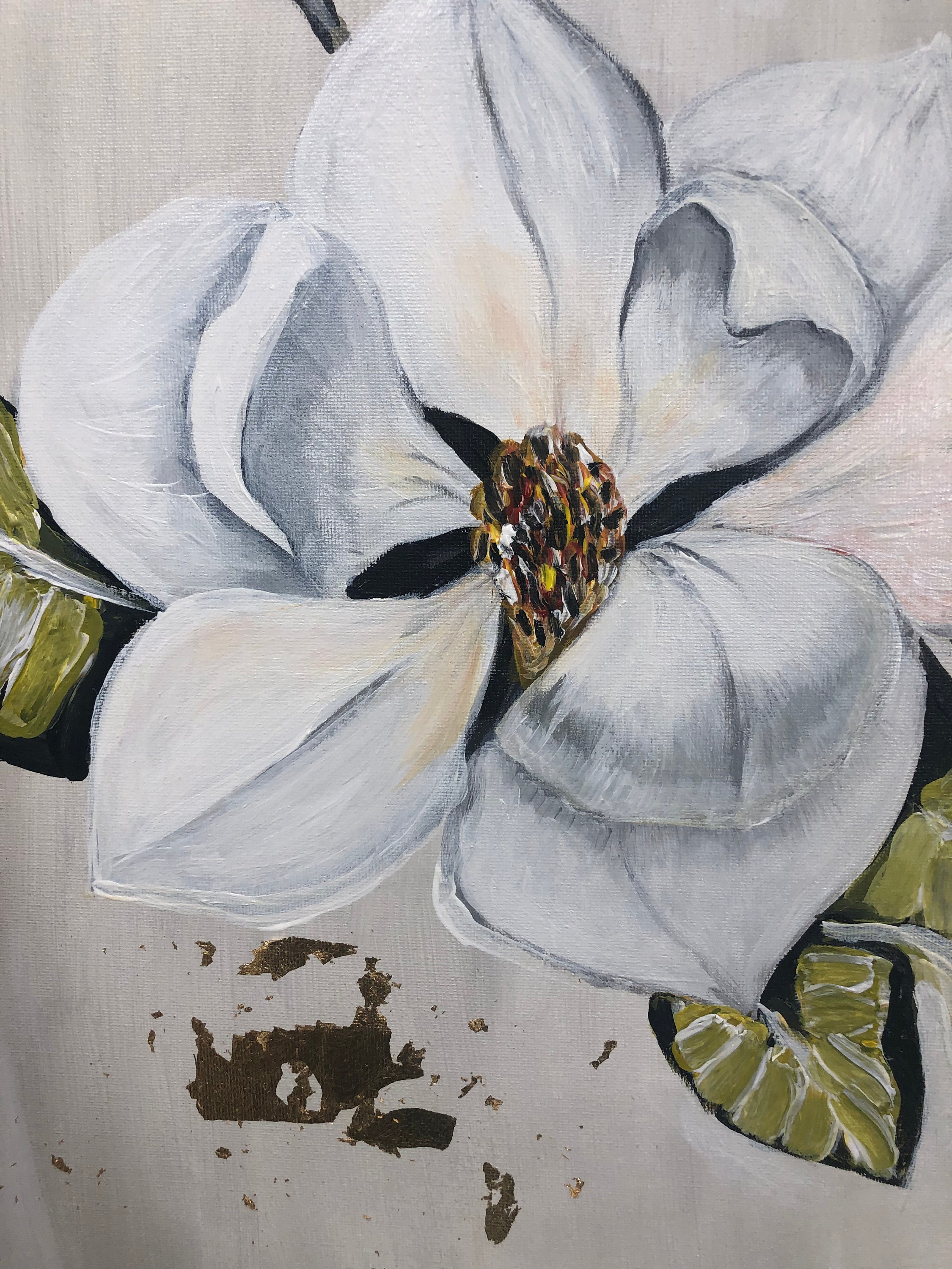 Magnolia, 8x8” acrylic on canvas : r/painting