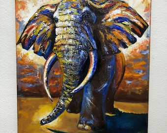 油絵　手描き　象　Amazonで約３万円で購入 il_340x270.5753510490_trrr.jpg