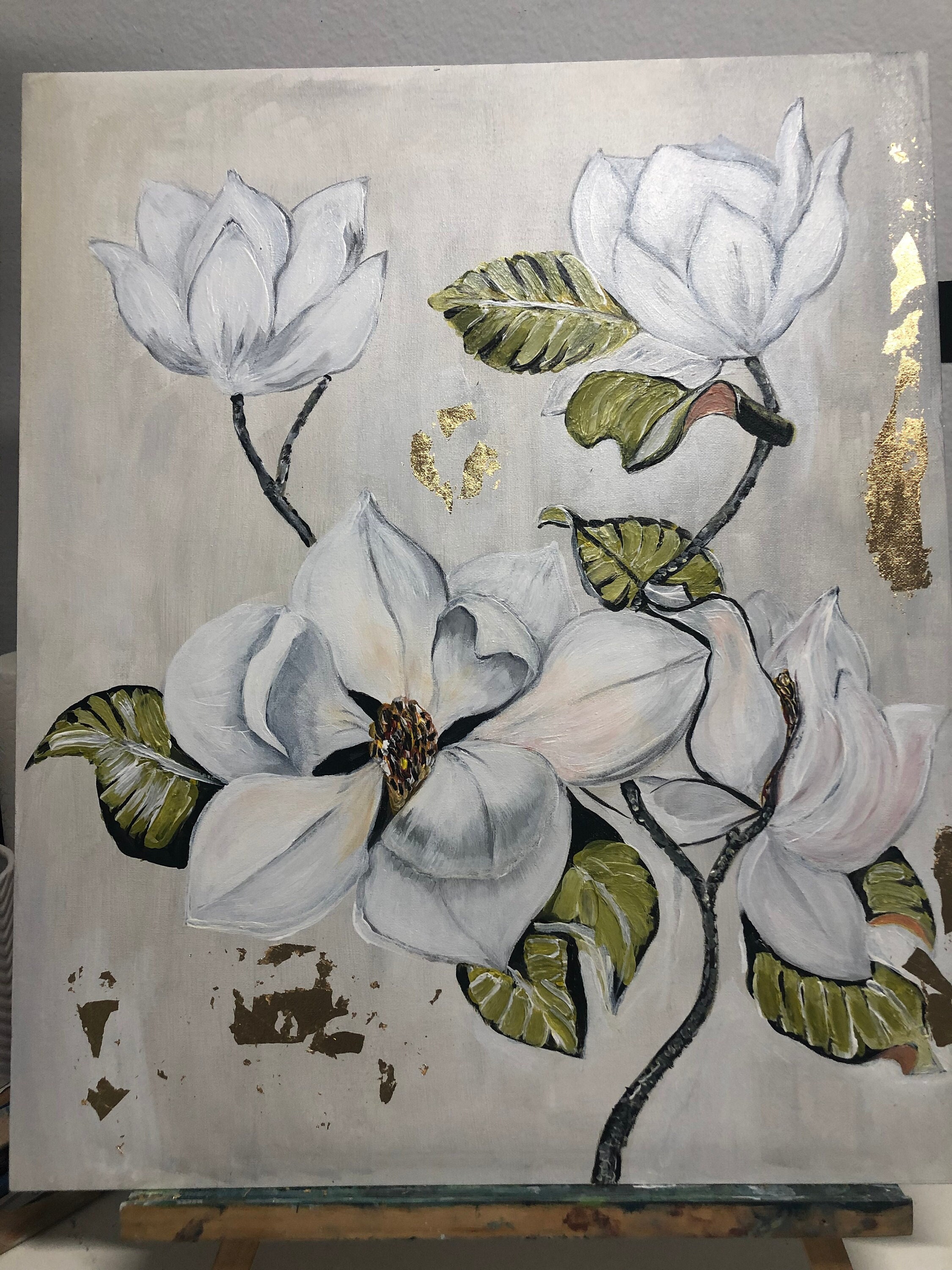 Magnolien Bilder auf Leinwand: Zeichnen lernen mit wunderschönen Blüten