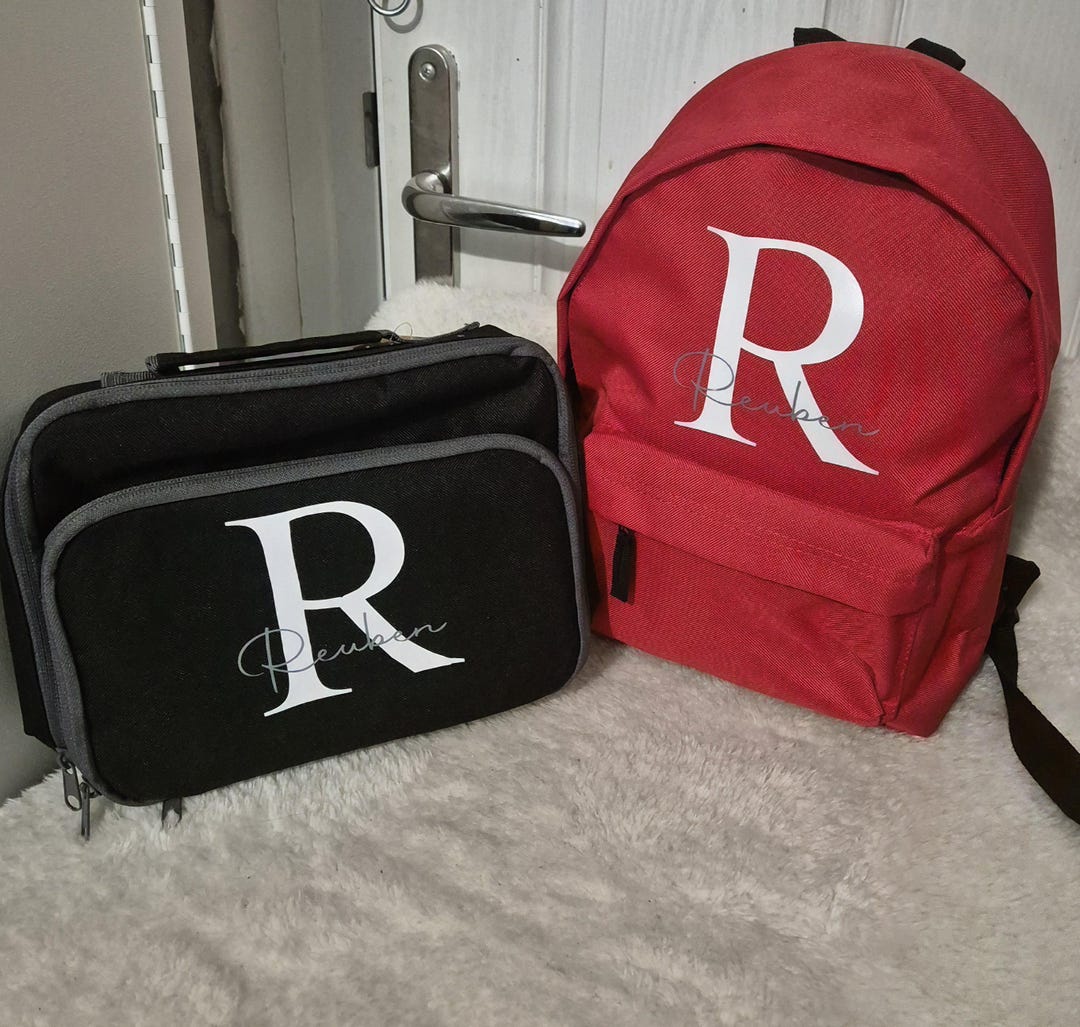 Personalised Back to School Bundle, Kids Bag Set, Backpack, Lunch Box ...