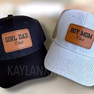 Custom Mom and Dad Club Trucker Hats | Matching Couple Hats | Personalized Parent Hats | New Parent Gift | Girl Dad Boy Dad Girl Mom Boy Mom