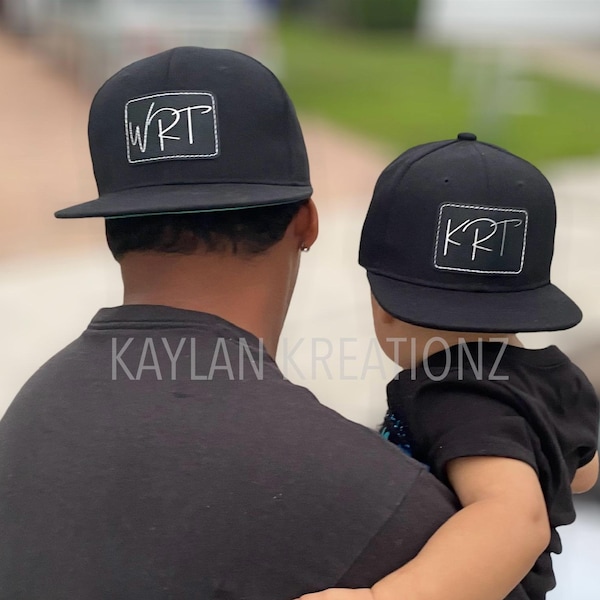 Personalized father and son hat/custom daddy and baby matching hat/gift for him/gift for men/gift for husband dad to be/fathers day gift