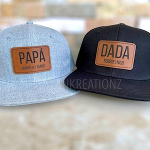 Personalized Dad Hat, Custom Snapback with Kids' Names
