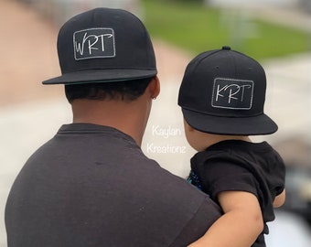 Personalized father and son hat/custom daddy and baby matching hat/gift for him/gift for men/gift for husband dad to be/fathers day gift