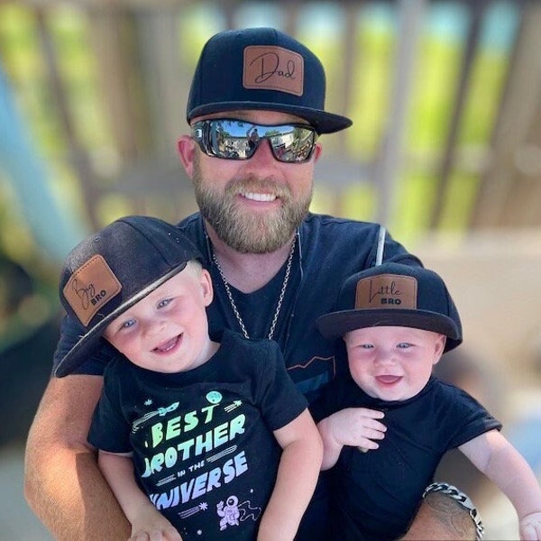 Personalized fathers day gift/gift for dad from kids/father and son matching hat/baby infant toddler dad  family snapback hat/custom dad cap