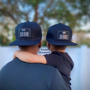 Custom family legacy hat/personalized babyboy toddler kids adult youth/dad and son matching cap/Father Day gift/birth year/snapback/flatbill