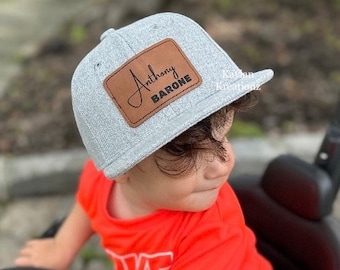 Personalized baby snapback hat/First and middle name signature hat/custom infant toddler kid youth hat/gift for baby boy/baby shower gift