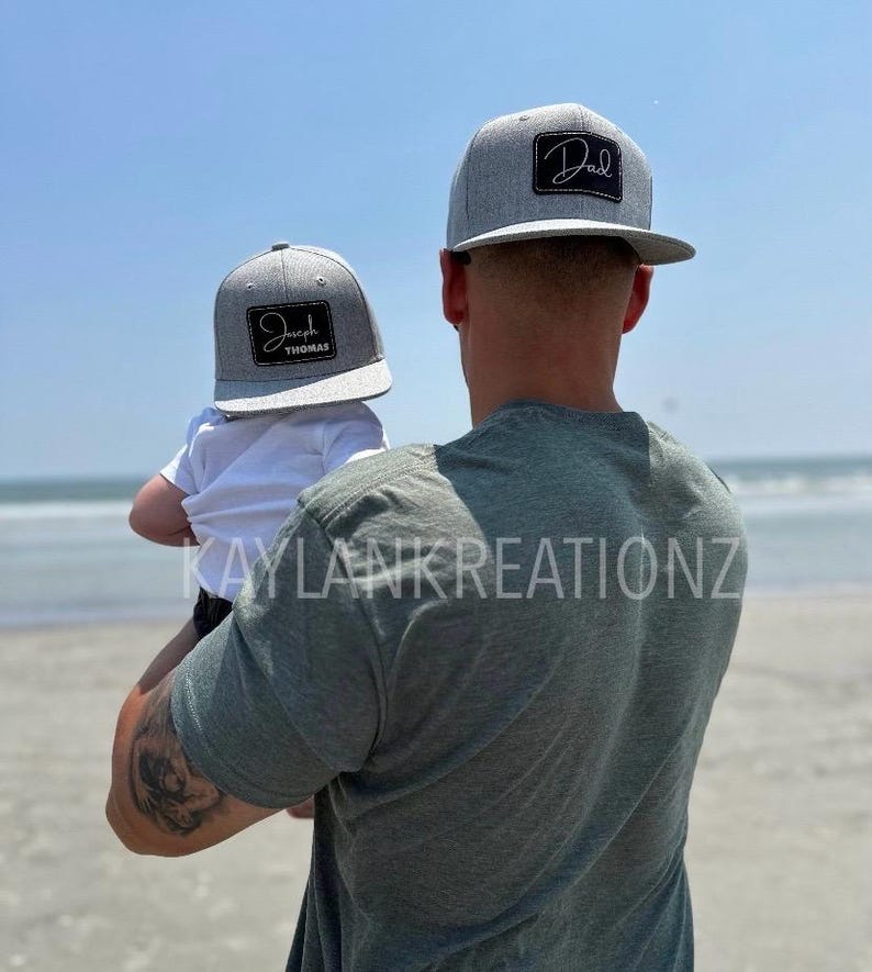 Personalized Dad Hat, Leather Patch - Father's Day Gift From Kids - Etsy