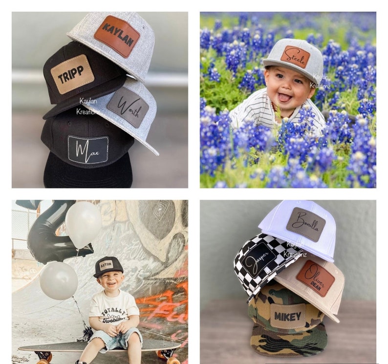 Personalized baby snapback hat/First and middle name signature hat/custom infant toddler kid youth hat/gift for baby boy/baby shower gift 画像 8