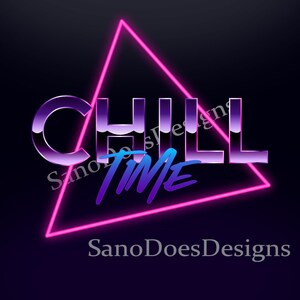 Chill Time Retrowave Logo
