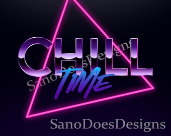 Chill Time Retrowave Logo