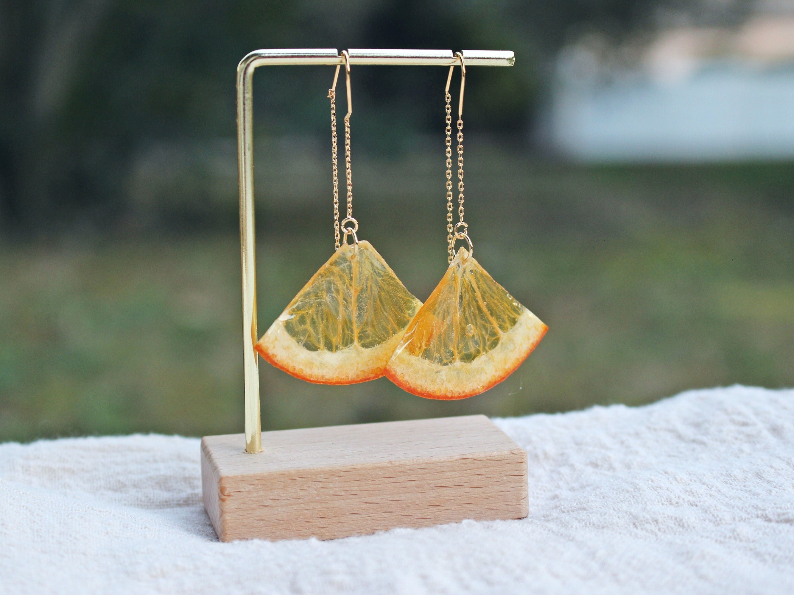 Blood orange earrings new arrivals