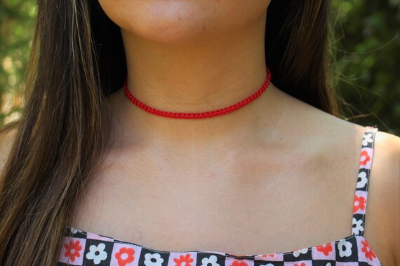Silk 2024 choker necklace