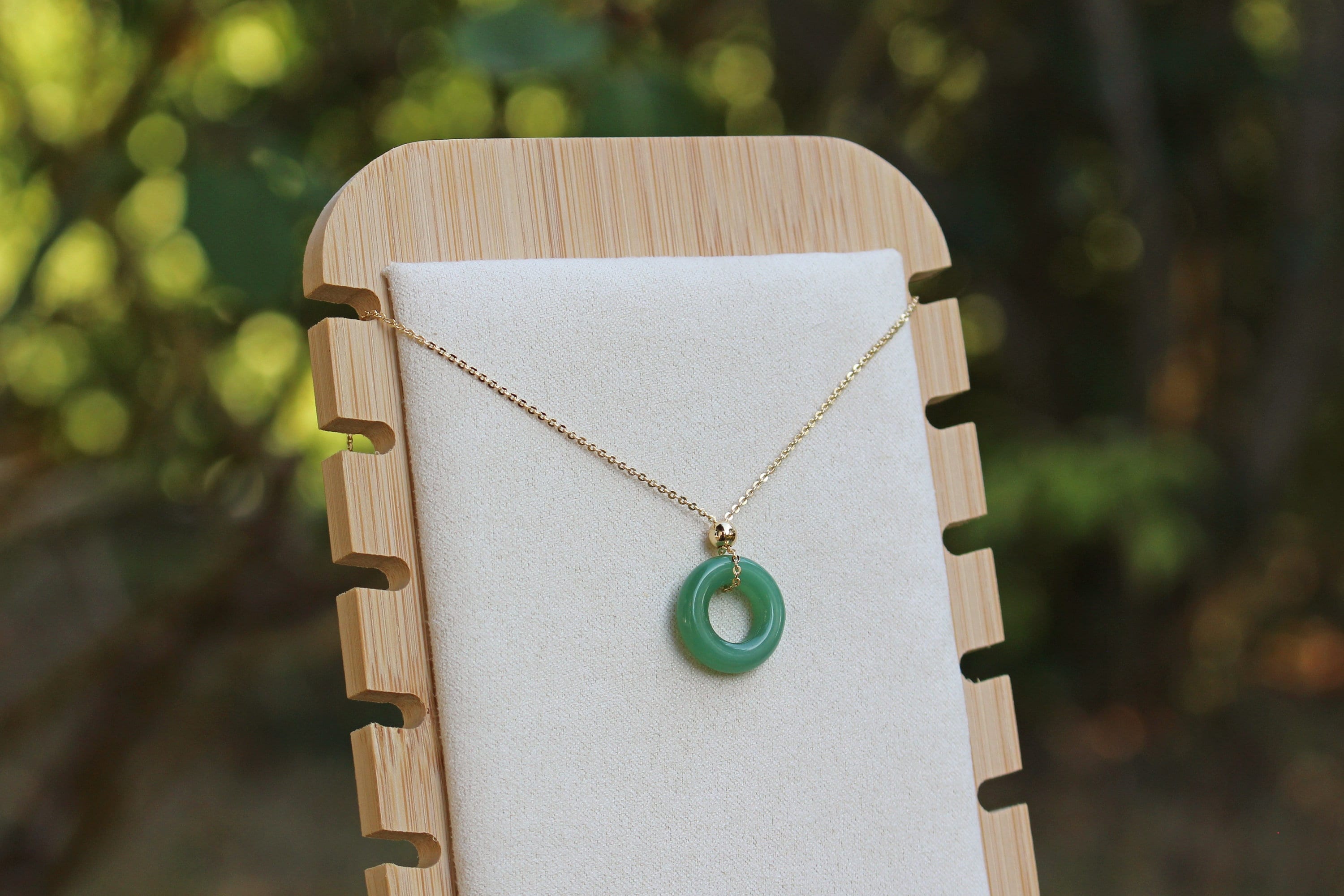 Collana Vintage Con Perline Di Giada E Ciondolo Intagliato A Mano - Foto 7